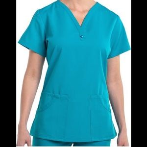 Nurse Mates Caitlyn Solid Henley Scrub Top